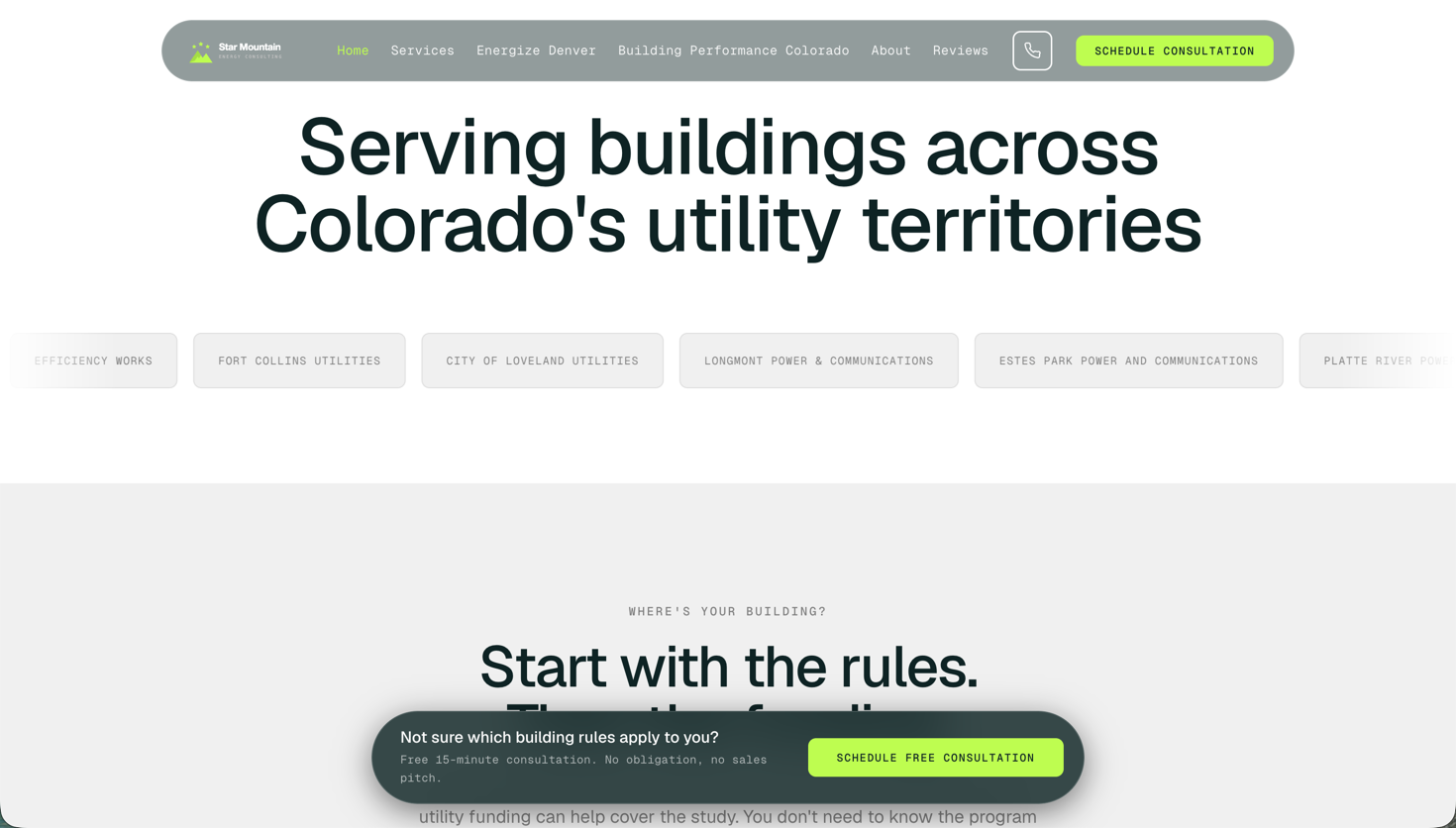 Utility territories section